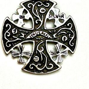 Pendant cross Of Jerusalem - Silver 925 - Earth Sainte Jewelry